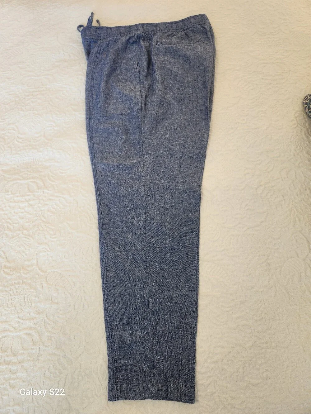 Old Navy Blue Linen Blend Casual Pants